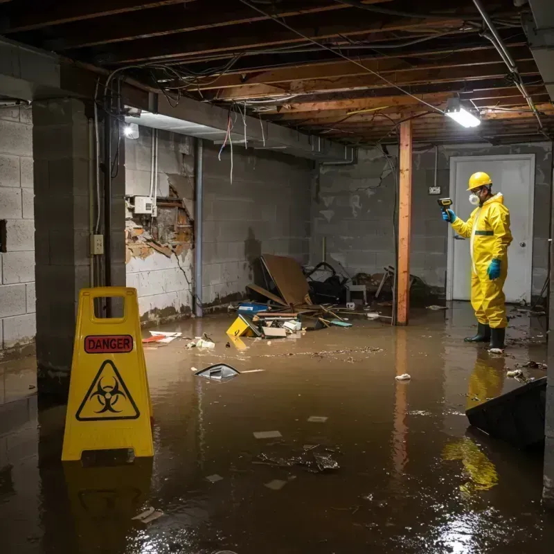 Flooded Basement Electrical Hazard in Charleston, WV Property